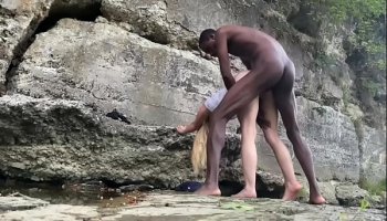 bigdaddykj interracial couple fucks on hike preview